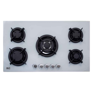 DLC GHG-915-ACWIIS - 5 Burners - Built-In Gas Cooker - Glass White