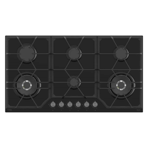 طباخ داخلي دي ال سي غازي - 6 مشاعل - F-G690-195 - اسود