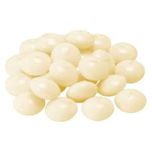  شموع ايكيا غير معطرة تطفو في الماء - ابيض 