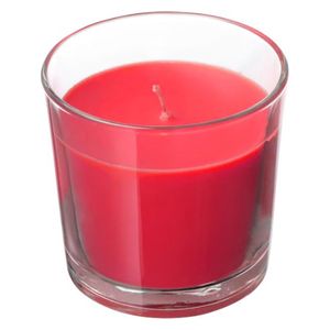  شمعة ايكيا معطرة برائحة التوت الأحمر, 7.5 سم - احمر 