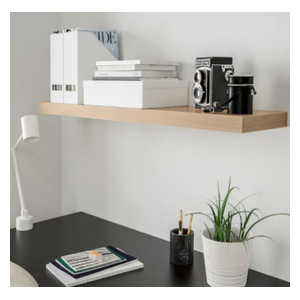  رف حائط ايكيا, 110X26 سم - بني 