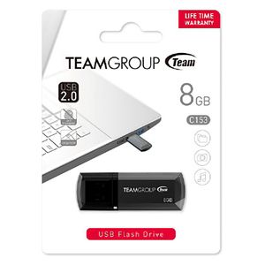  فلاش ميموري تيم كروب TC1538GB01 USB 2.0 - رمادي - 8كيكابايت 