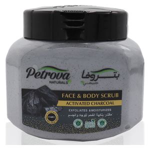  Petrova Naturals Activated Charcoal Body & Face Scrub - 500ml 