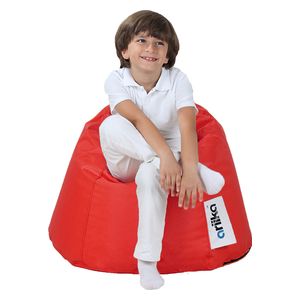  كرسي اريكة سمسم للاطفال بين باج من الجينز - احمر 