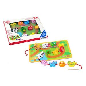  لعبة اطفال كتل مزرعة الحيوانات المزينة بشرائط توكي توي 