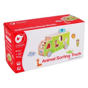  لعبة اطفال شاحنة فرز الحيوانات كلاسيك ورلد - خشبي 