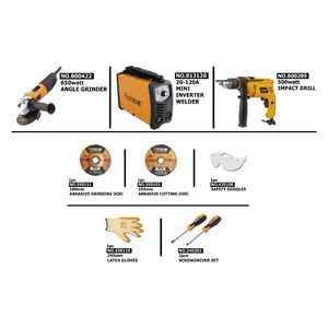  الة شحذ الزوايا, مثقاب و مجموعة مفك البراغي هوتشي 