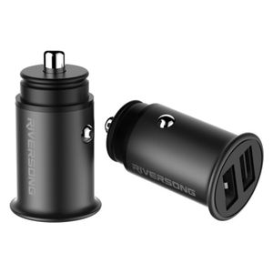  شاحن سيارة ريفر سونغ - CC16 - اسود 