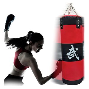  كيس ملاكمة يثبت على الحائط, احمر 