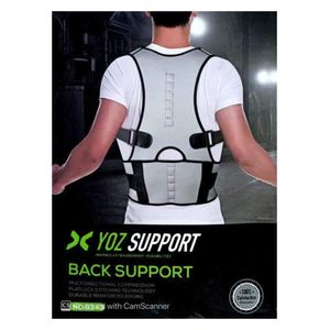  حزام يوز مصحح لوضعية الكتف قابل للتعديل مع دعامة خلفية, اسود 