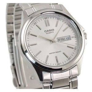  Casio Watch MTP-1239D-7ADF For Men - Analog Display, Stainless Steel Band - Silver 