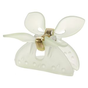  مشبك شعر للنساء شكل فراشة - ابيض 