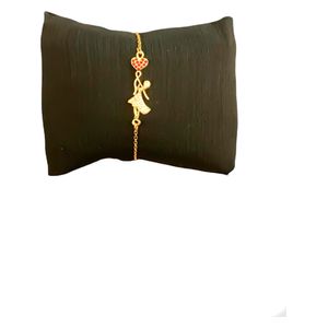  سوار نسائي شكل فتاة - ذهبي 