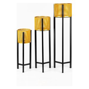  مجموعة حامل نباتات - ذهبي 