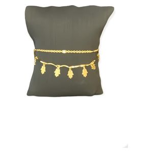 سوار نسائي شكل كف - ذهبي