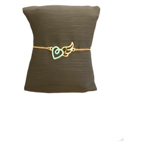  سوار نسائي شكل قلب - ذهبي 