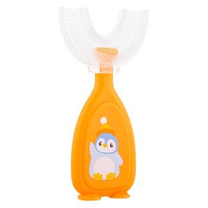  فرشاة أسنان للأطفال على شكل حرف U - برتقالي 