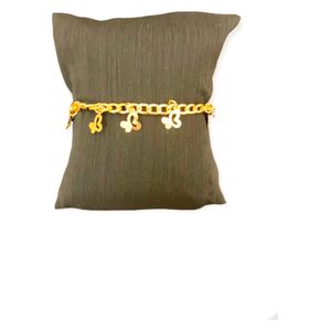  سوار نسائي شكل فراشات - ذهبي 