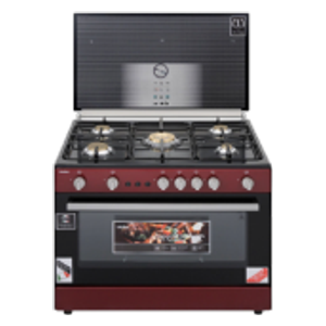  طباخ غازي هاير - 5 مشاعل - HCR-9060BD - احمر 