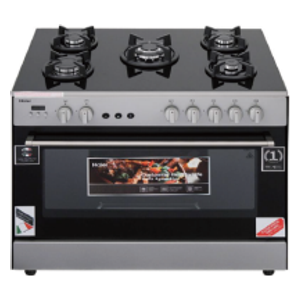 طباخ غازي هاير - 5 مشاعل - HPR-9060GX - سلفر