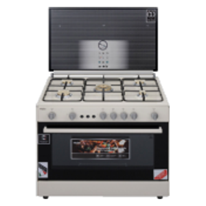 طباخ غازي هاير - 5 مشاعل - HCR-9060BC - كريمي