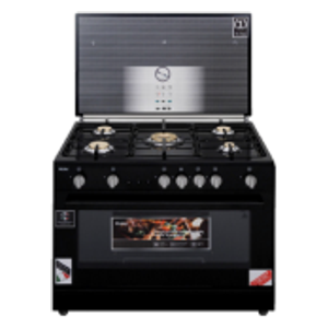 طباخ غازي هاير - 5 مشاعل - HCR-9060BB - اسود