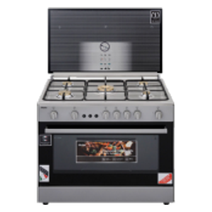  طباخ غازي هاير - 5 مشاعل - HCR-9060BX - سلفر 