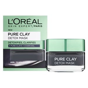  L'Oreal Paris Pure Clay Black Charcoal Detox Face Mask - 50ml 