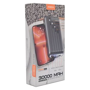  شاحن محمول موكسوم - 30000mah - اسود 