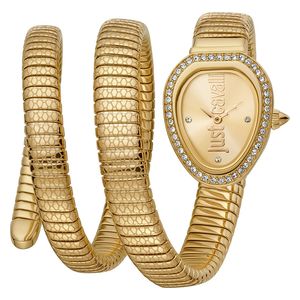  Just Cavalli Watch 1L163M0025 For Women - Analog Display, Stainless Steel Band - Gold 