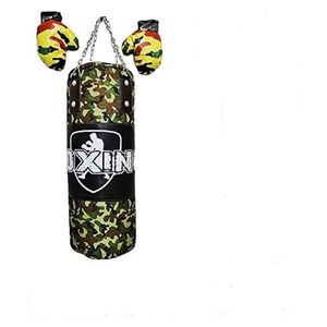  مجموعة كيس ملاكمة مع قفازات - عسكري 
