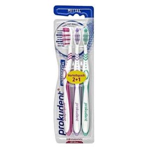  فرشاة أسنان بروكودنت ميديوم  - 3 قطع 