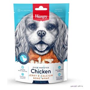  طعام كلاب وانبي بالدجاج وعظام الكالسيوم - 100 غرام 