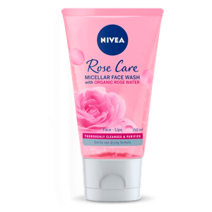  منظف جل للوجه بماء الورد ينظف بشرة بشكل فعال ولطيف, 150 مل 