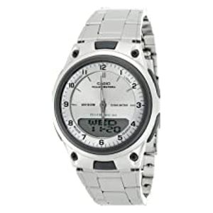  Casio Watch AW-80D-7AVDF For Men - Analog Display, Stainless Steel Band - Gray 