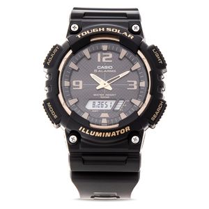  Casio Watch AQS810W1A3VDF For Men - Analog Display, Resin Band - Black 