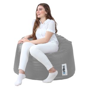  كرسي اريكة كوول بين باج من الجلد - رمادي 