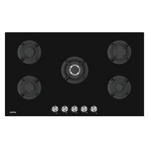 طباخ داخلي غازي سمفر - H9505NGSSP-FFD - اسود - 5 مشاعل