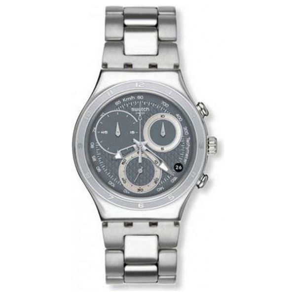  Swatch Watch YCS546G For Men - Analog Display, Stainless Steel Band - Gray 