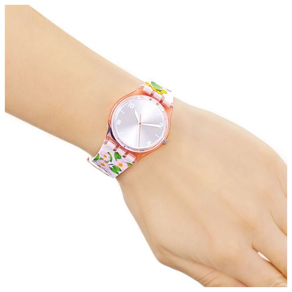  ساعة سواتج للنساء GV130 - عرض بعقارب, سوار من فوليو بلاستيك - ازرق 