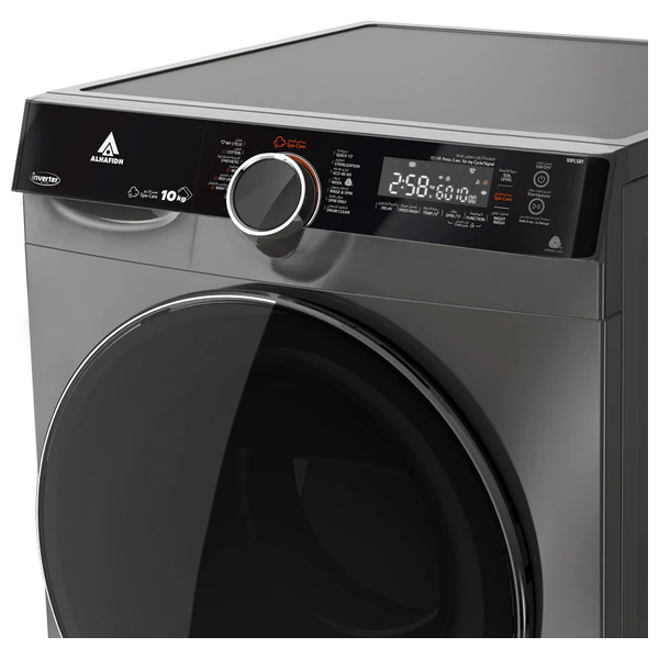 Alhafidh 10FLS81 - 10Kg - 1400RPM - Front Loading Washing Machine - Silver
