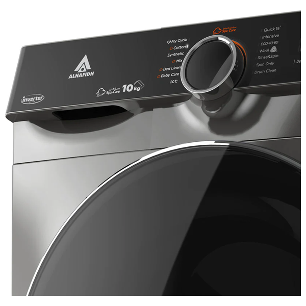 Alhafidh 10FLS81 - 10Kg - 1400RPM - Front Loading Washing Machine - Silver