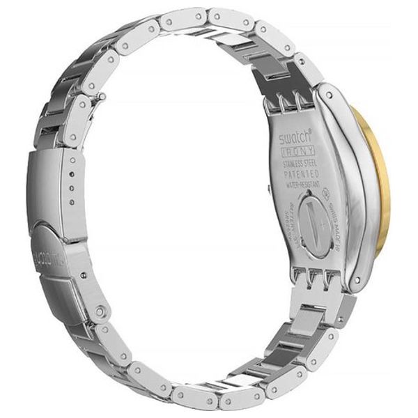  Swatch Watch YLS210G For Women - Analog Display, Stainless Steel Band - Gray 