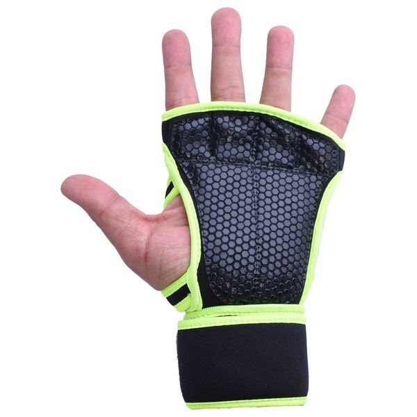  زوج قفازات رفع اثقال شيك - اصفر 