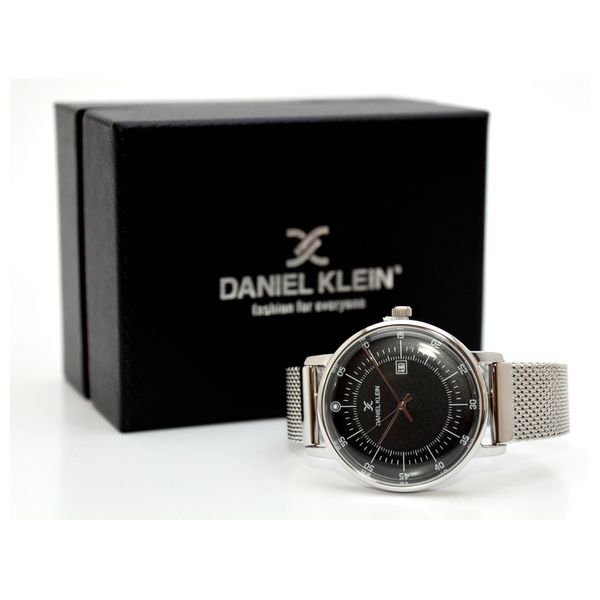  Daniel Klein Watch DK11858-2 For Men - Analog Display, Stainless Steel Band - Silver 