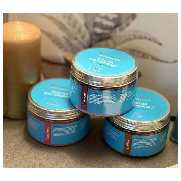  مقشر جسم 7 ايلمينتس بملح البحر الميت والقهوة 