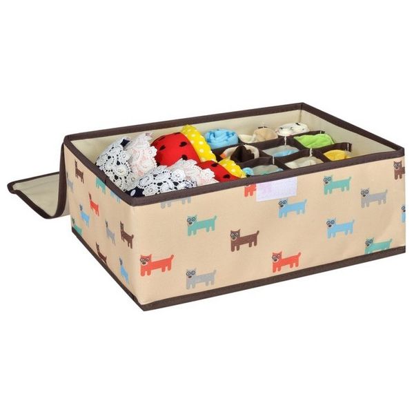  صندوق قماش للتخزين - 31.5x26x12 سم 