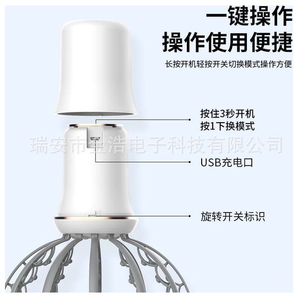  اداة تدليك فروة الرأس - ابيض 