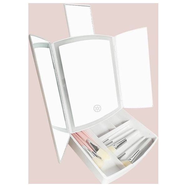  Illuminated Mirror with Makeup Case 