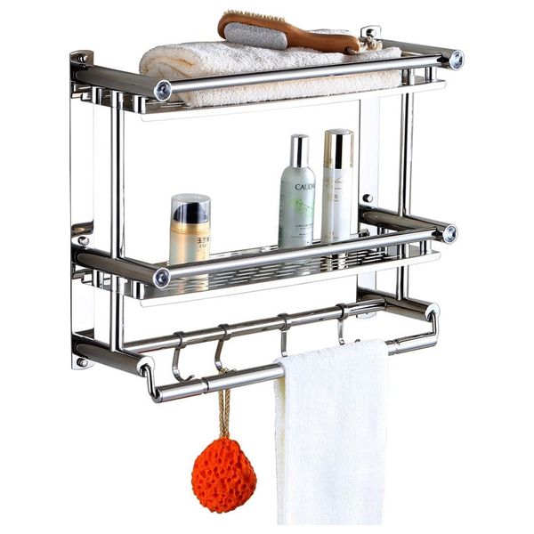  رف حمام متعدد الاستخدام - ستانلس ستيل 